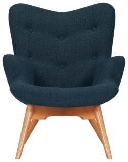 Hygena - Angel - Fabric Chair - Navy